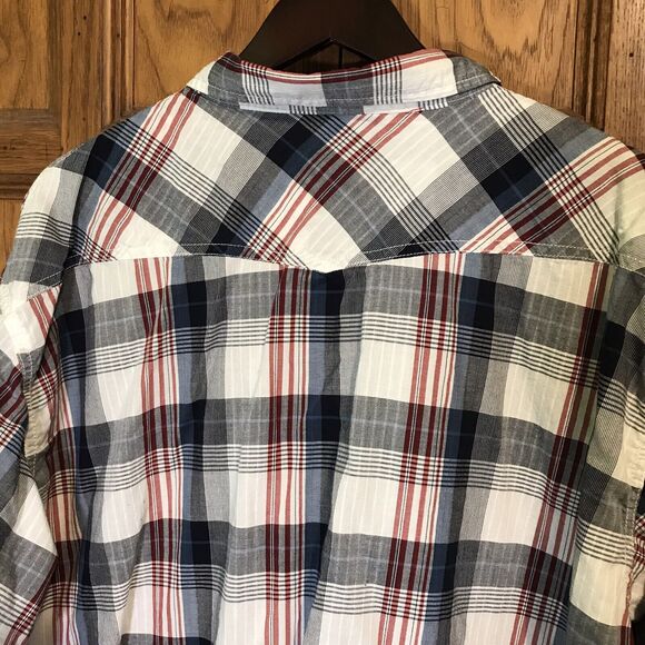 Red Head Brand Co. Western Shirt Men's 3XL Blue Red Plaid Button Up Long Sleeve - Picture 8 of 10